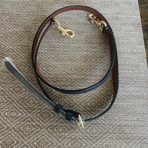 COACH REPLACEMENT STRAP Leather Convertible Strap with Gold Hardware